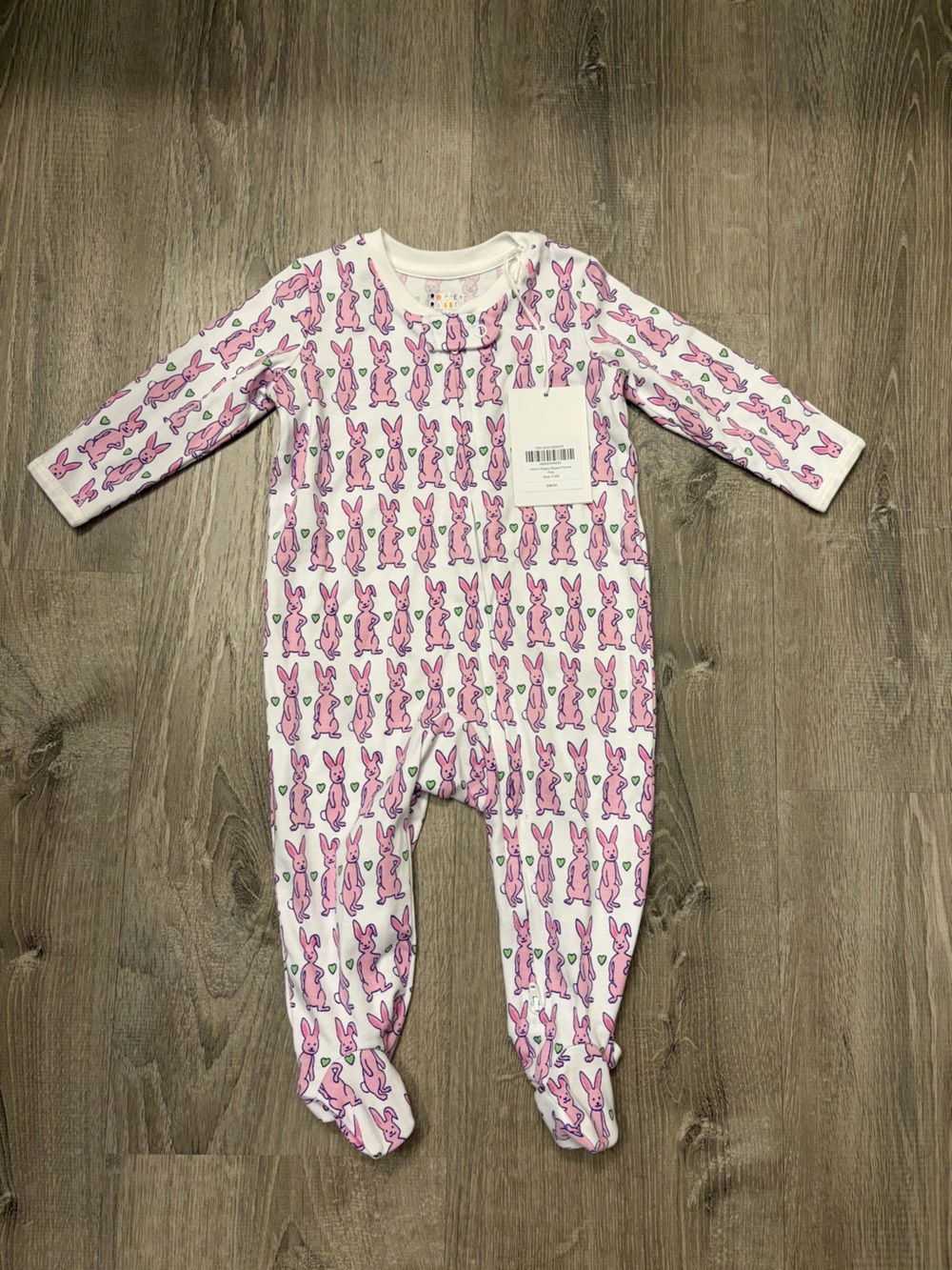 Baby Girl's Roller Rabbit Pink Bunny Pajamas- Size 3-6 Months- NWT